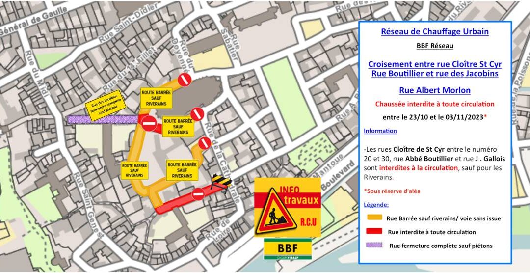 Travaux du réseau de chaleur urbain dans le cœur de ville historique de Nevers : démarrage de la phase 2