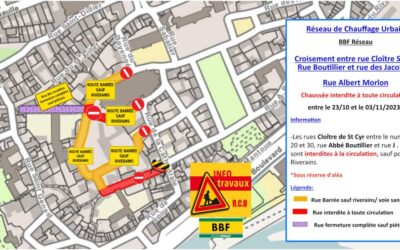 Travaux du réseau de chaleur urbain dans le cœur de ville historique de Nevers : démarrage de la phase 2