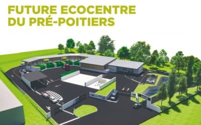 Écocentre du Pré-Poitiers : pose de la 1ère pierre d’un projet ambitieux
