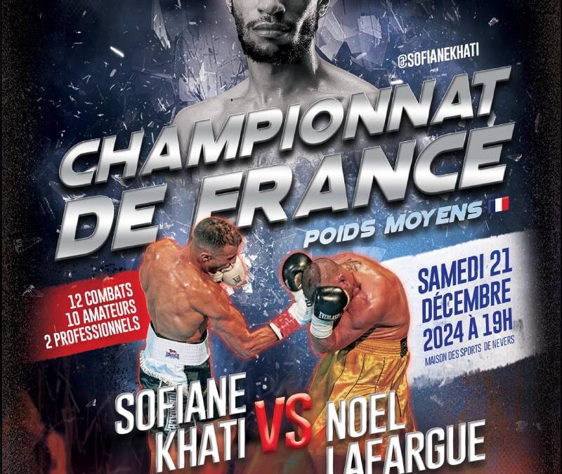 21 déc. : Sofiane Khati défendra son titre de champion de France