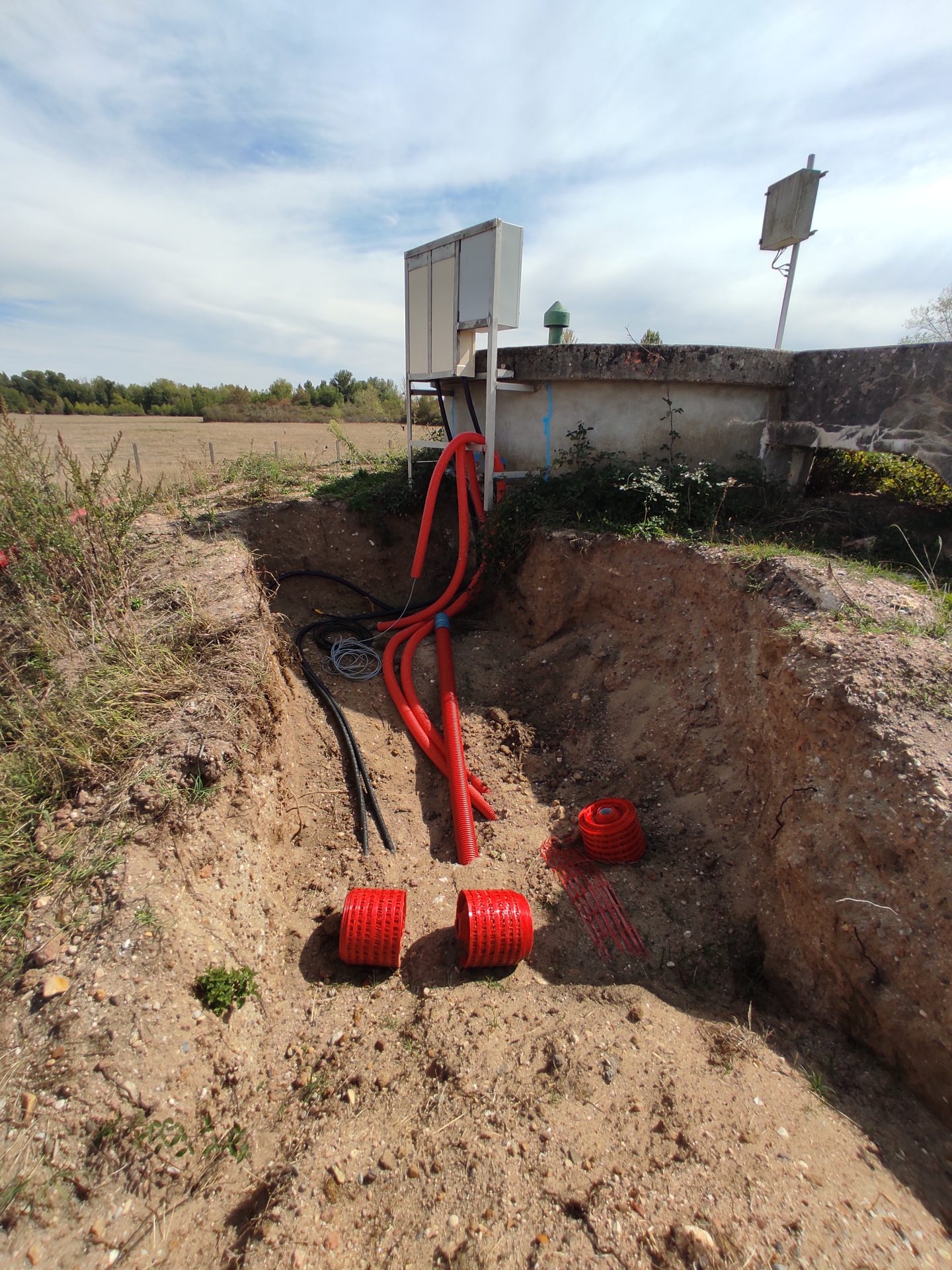 travaux du SENA sur le puits Harlot de Saint-Eloi